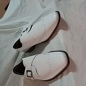 STACY ADAMS mens Size 14M White preowned never worn shoes